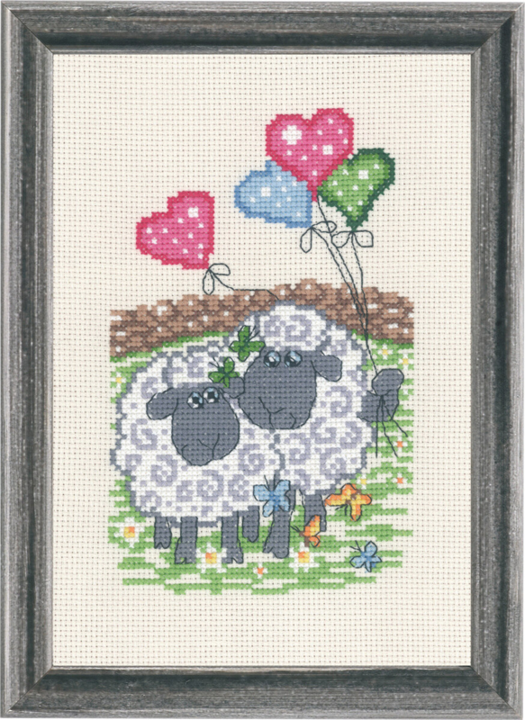 Broderikit Fåre Celebration 15 x 22 cm