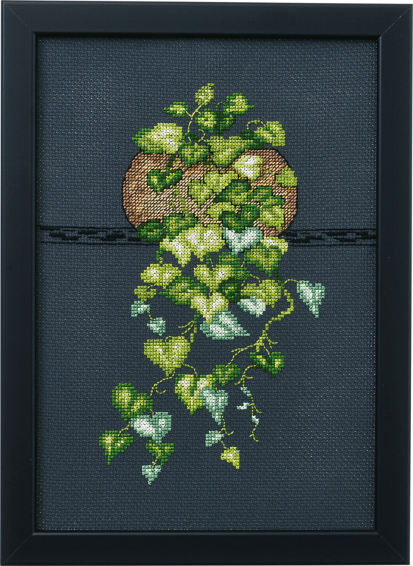 Broderikit Heart Leaf Philo. 20 x 29 cm