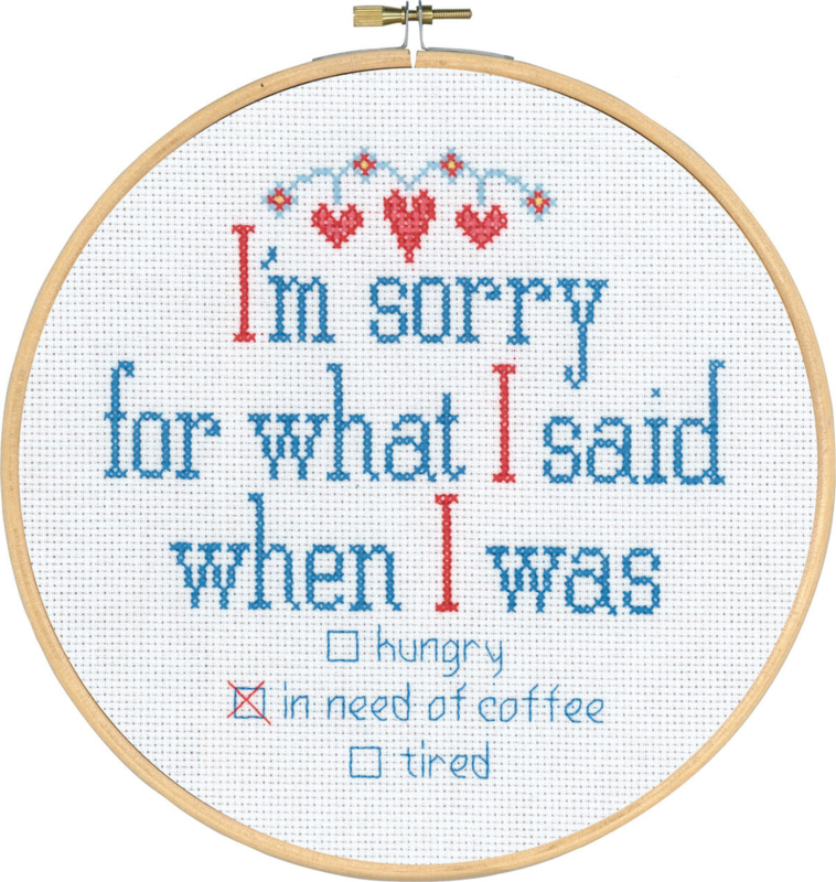 Broderikit I'm sorry M5810/22 20 Ø cm