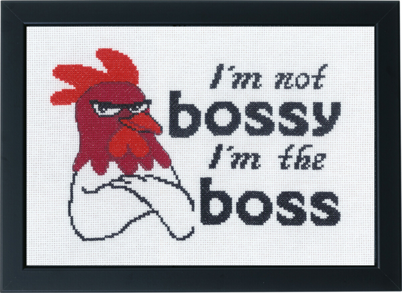 Broderikit I'm not bossy 29 x 20 cm