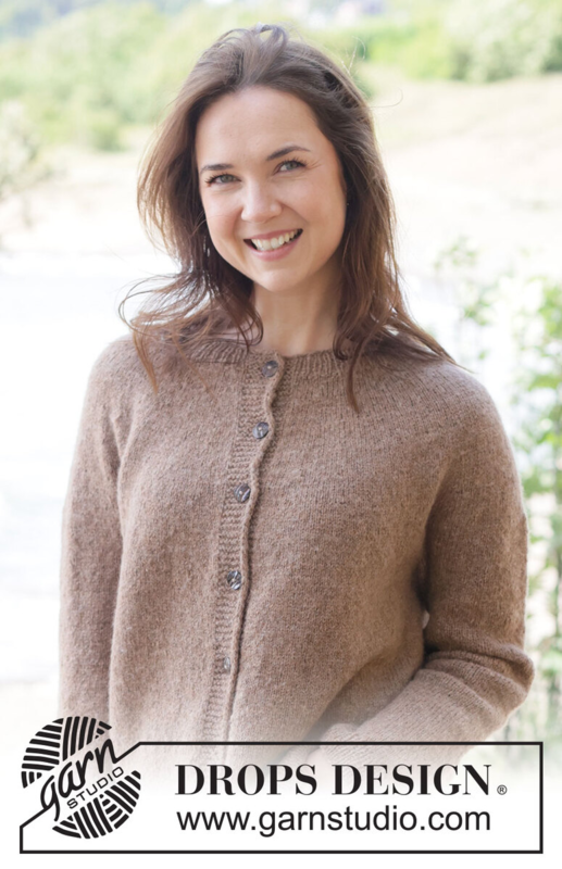 262-22 Caramel Haze Cardigan by DROPS Design