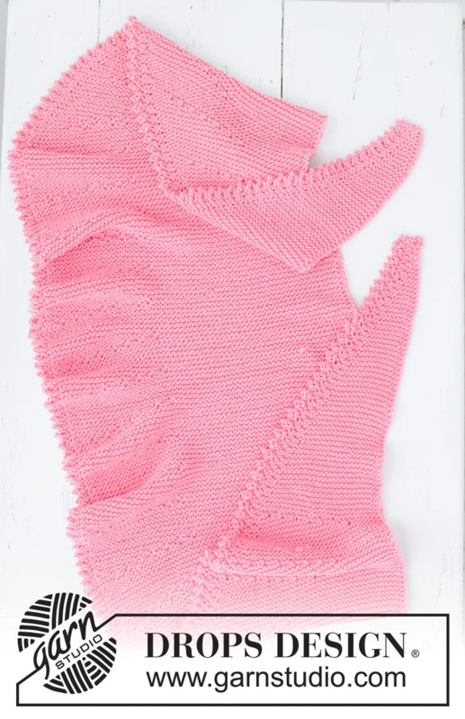 265-15 Evening Rose Shawl by DROPS Design