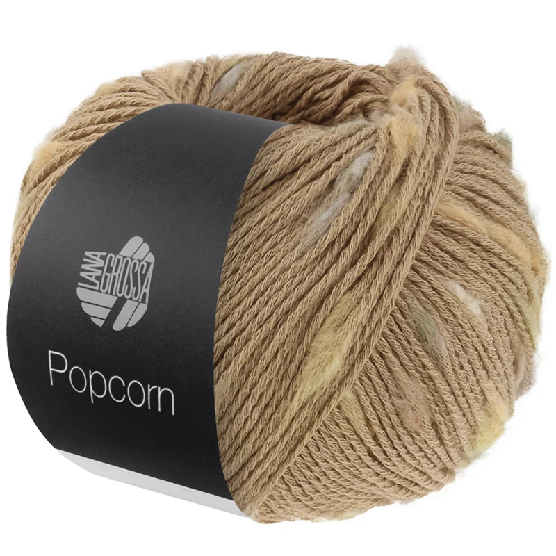 Lana Grossa Popcorn 12 Camel/beige/sand/grå