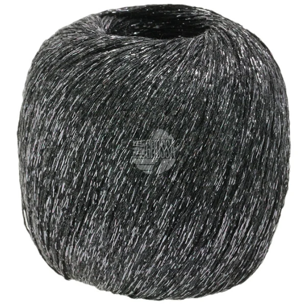 Lana Grossa Brillino 18 Sortbrun/Sølv