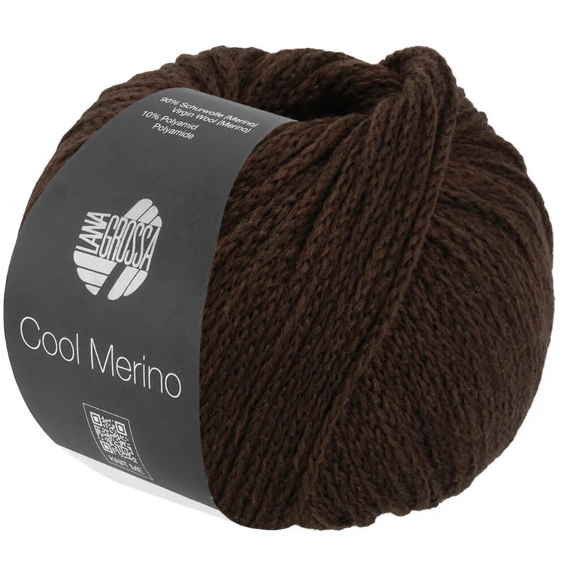Lana Grossa Cool Merino 44 Mørk gråbrun
