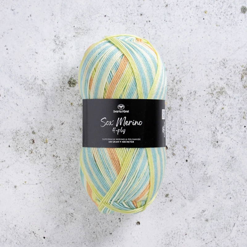 Svarta Fåret Sox Merino 4 ply 06 Miami Beat