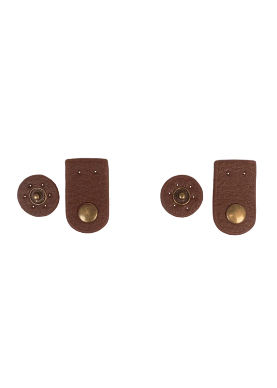 Go Handmade Taskelukning med trykknap: Brun/bronze