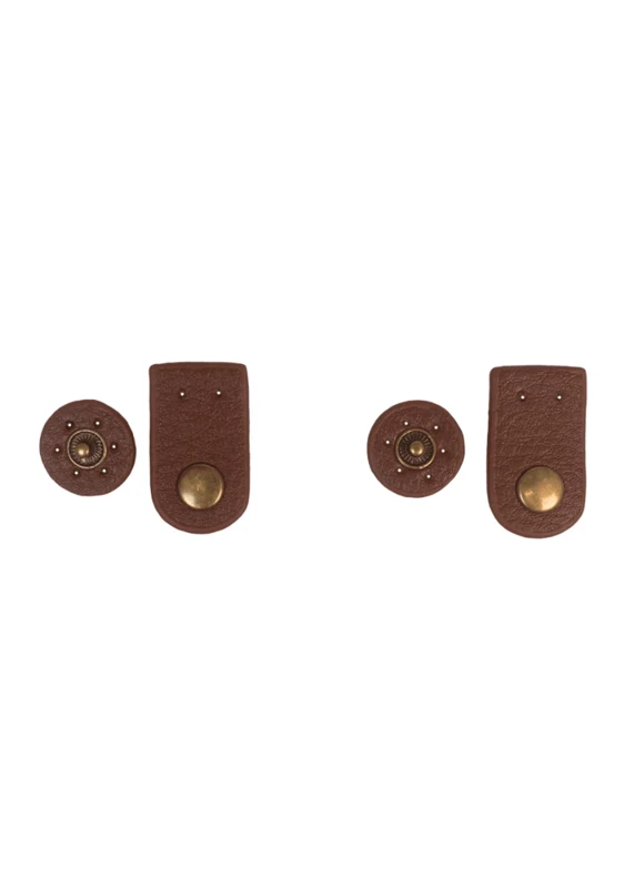 Go Handmade Taskelukning med trykknap: Brun/bronze