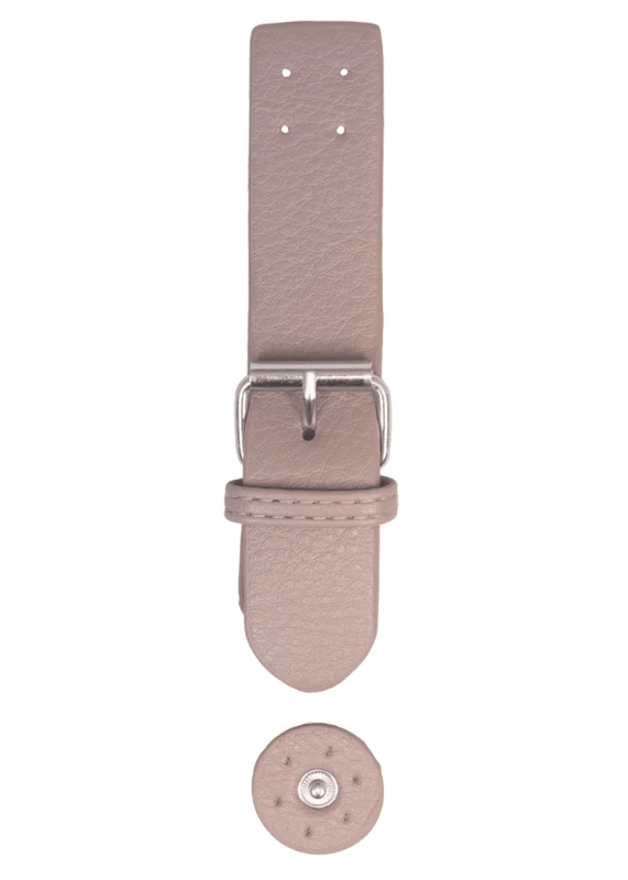Go Handmade Spændelås med trykknap: Beige/sølv