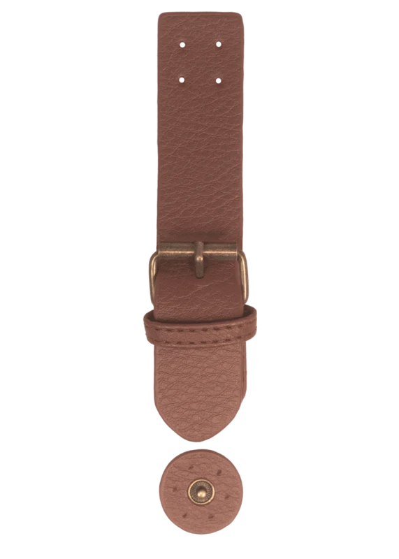 Go Handmade Spændelås med trykknap: Brun/bronze
