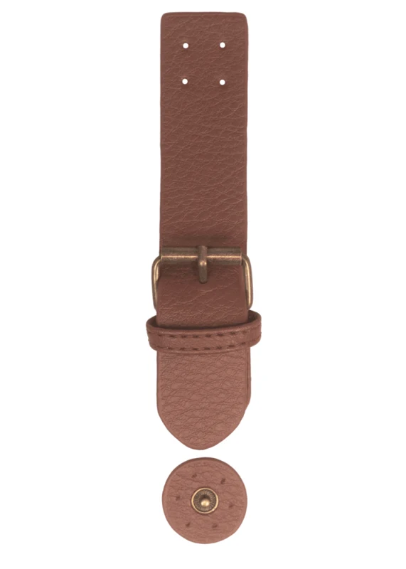 Go Handmade Spændelås med trykknap: Brun/bronze