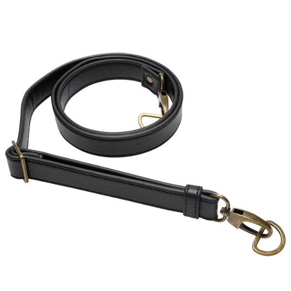 Go Handmade Taskeskulderrem 130 cm, 25 mm, Sort, Bronze