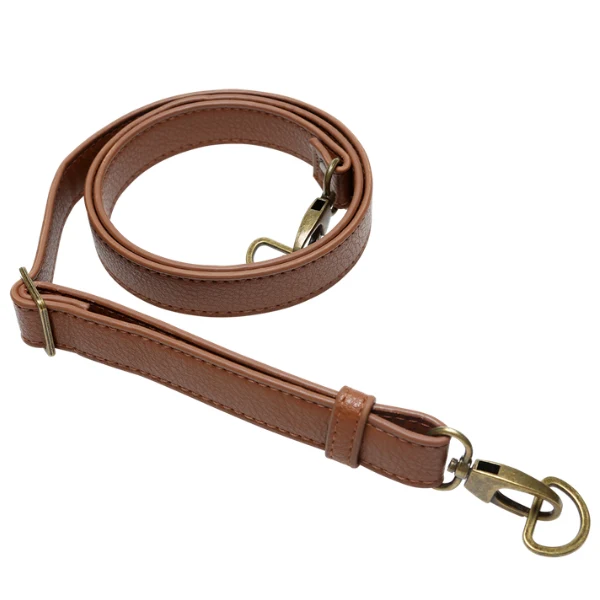 Go Handmade Taskeskulderrem 130 cm, 25 mm, Brun, Bronze
