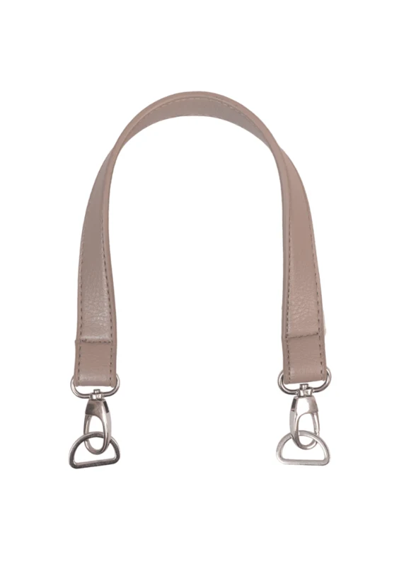 Go Handmade Taskehank med Lobsterlås med D-ring Beige/Sølv