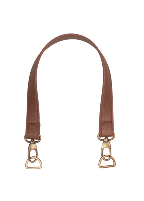 Go Handmade Taskehank med Lobsterlås med D-ring Brun/Bronze