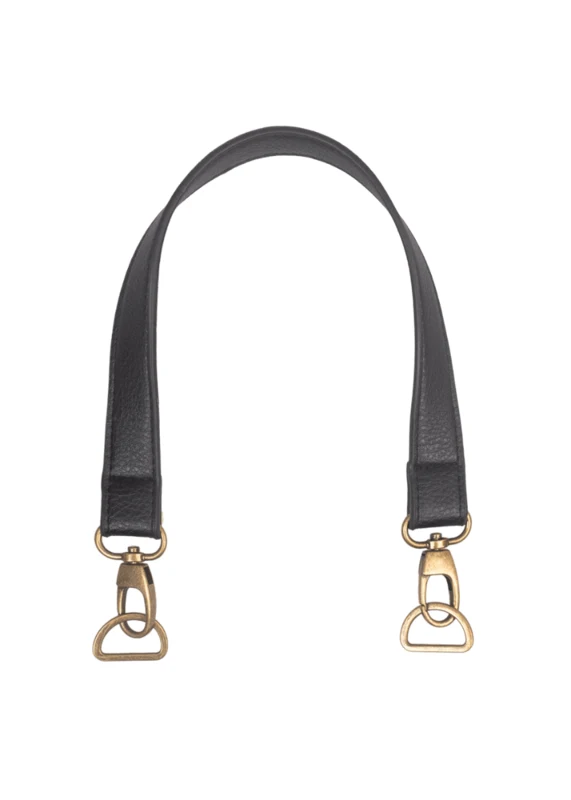 Go Handmade Taskehank med Lobsterlås med D-ring Sort/Bronze