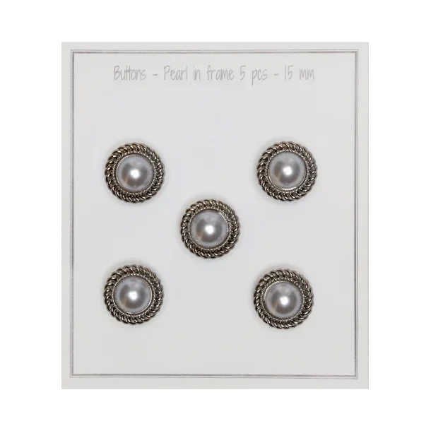 Knapper - Perle i ramme: Perle
