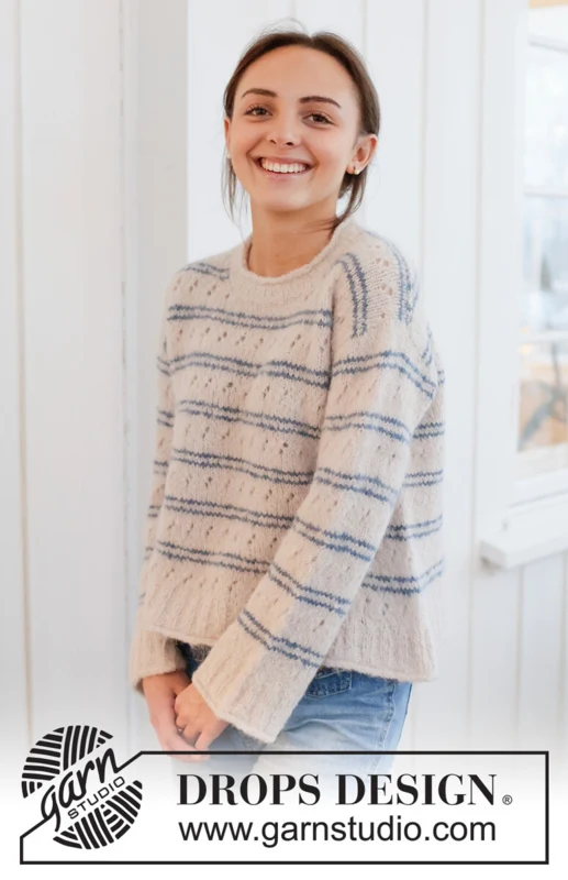 266-27 Harbour Stripes Sweater by DROPS Design