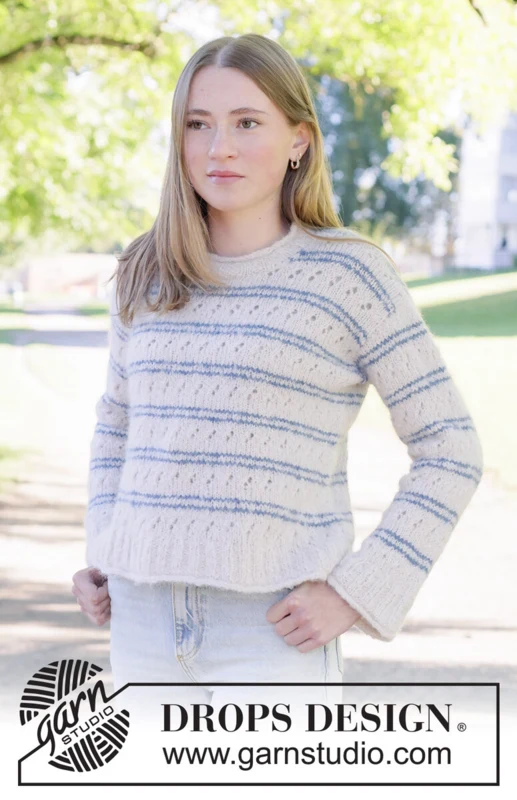 266-27 Harbour Stripes Sweater by DROPS Design