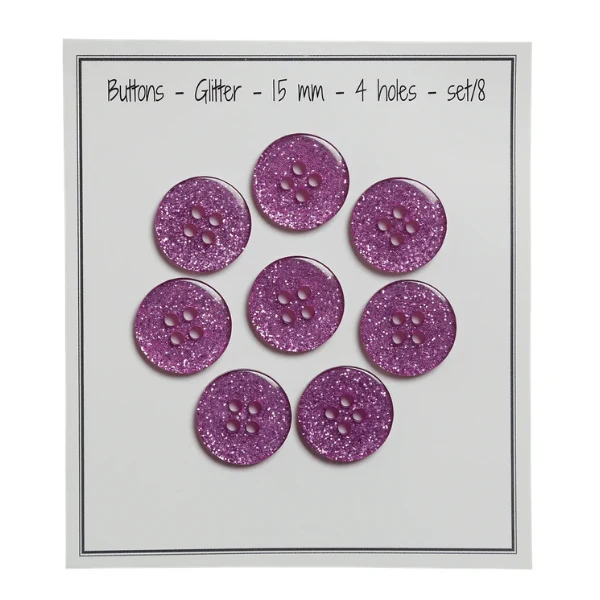 Go Handmade Glitterknapper Pink
