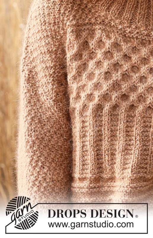 235-1 Cracked Walnuts Sweater by DROPS Design
