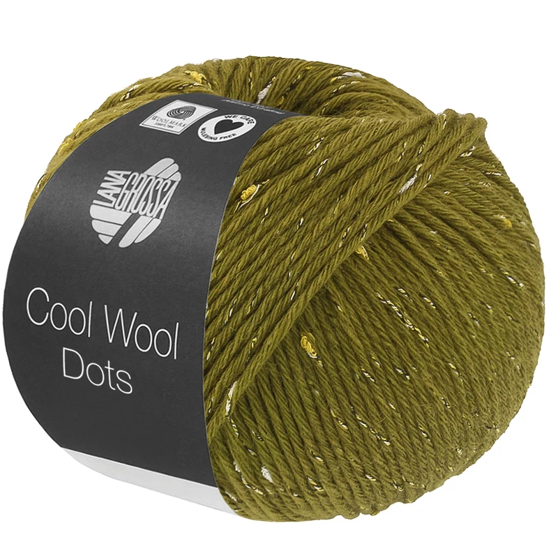 Lana Grossa Cool Wool Dots 07 Olivengrøn