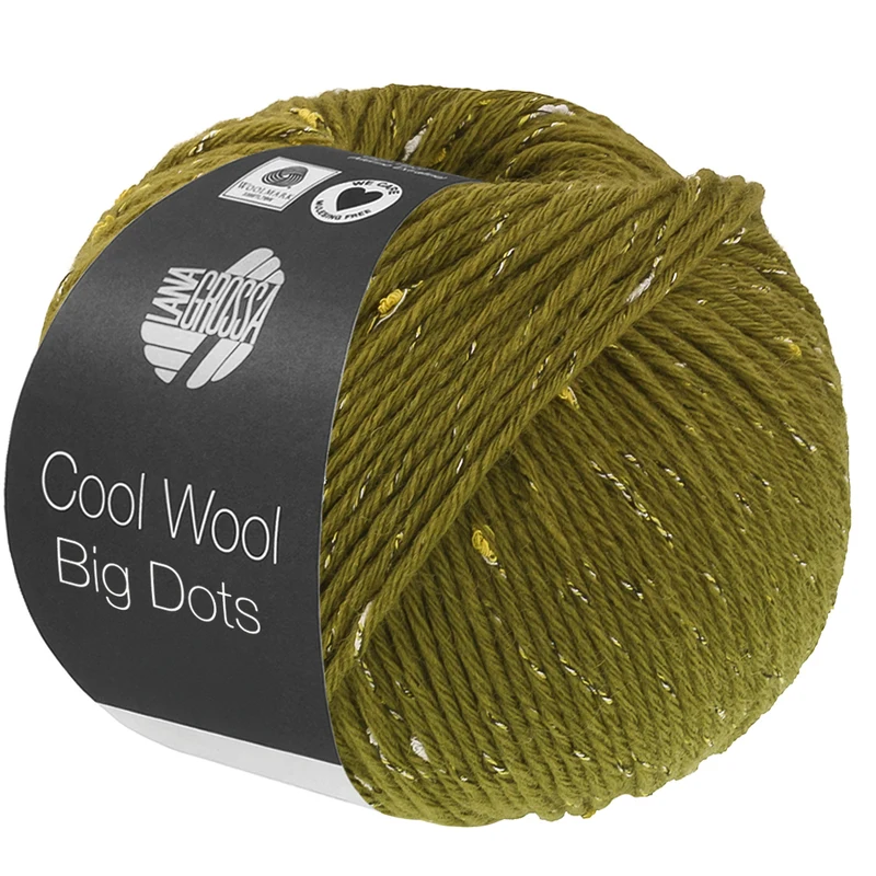 Lana Grossa Cool Wool Big Dots 107 Olivengrøn