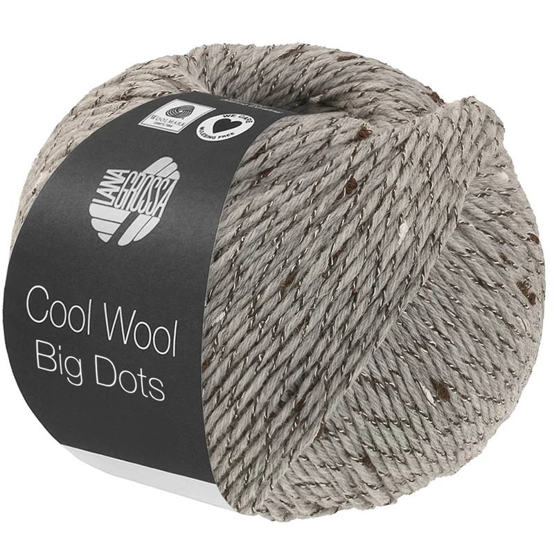Lana Grossa Cool Wool Big Dots 109 Lysegrå