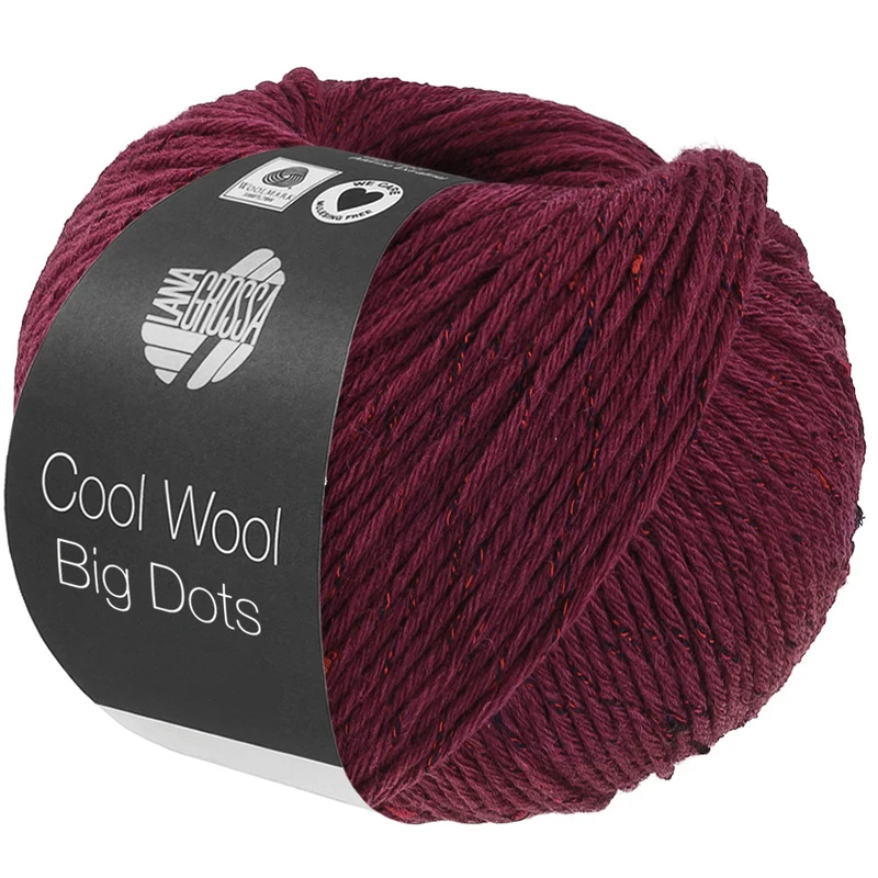 Lana Grossa Cool Wool Big Dots 104 Burgunder
