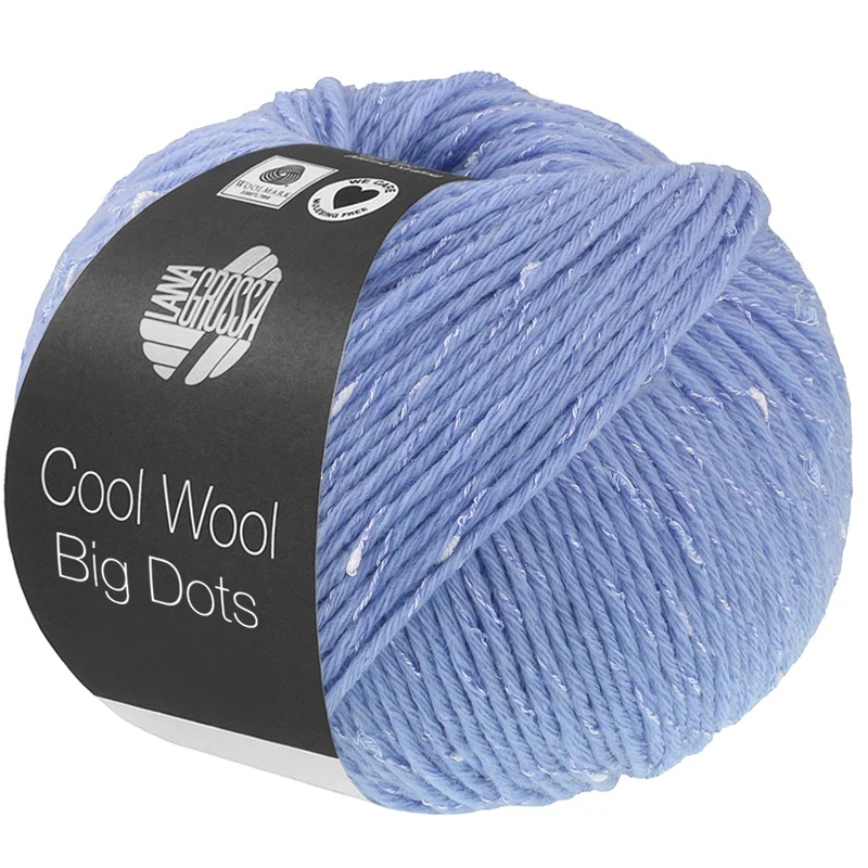 Lana Grossa Cool Wool Big Dots 101 Lyseblå