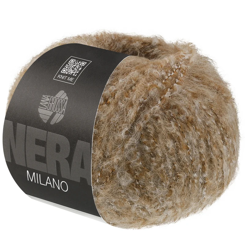 Lana Grossa Milano 09 Lysebrun meleret