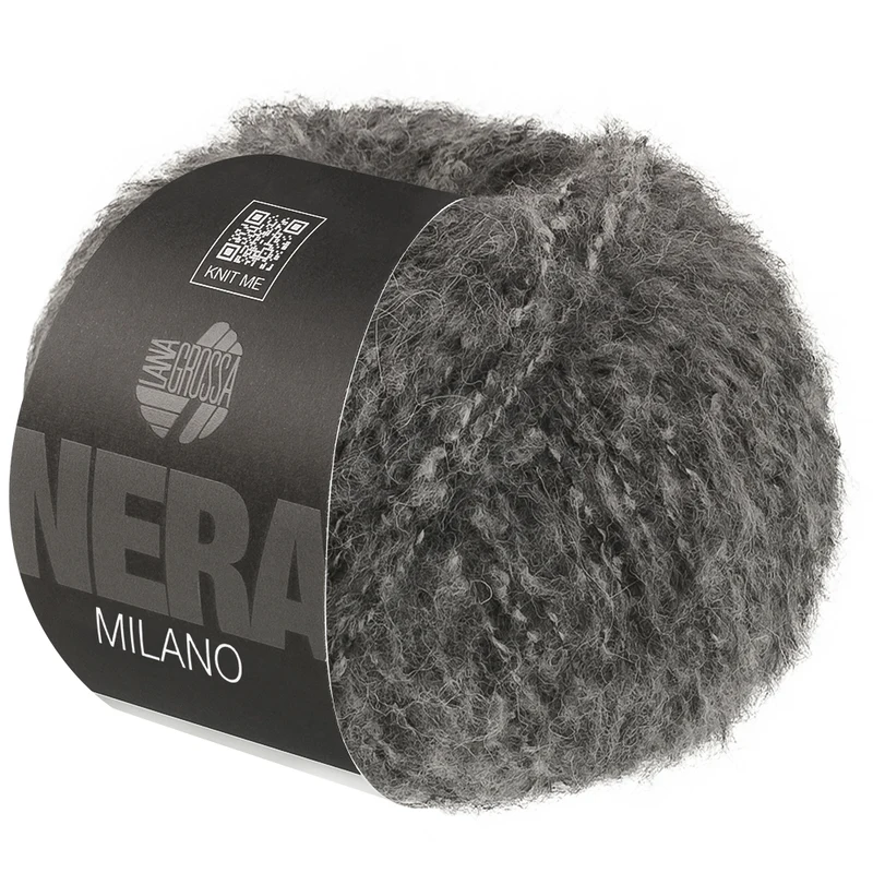 Lana Grossa Milano 02 Mørkegrå meleret