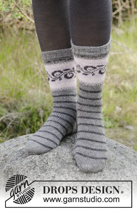 179-11 Telemark Socks by DROPS Design