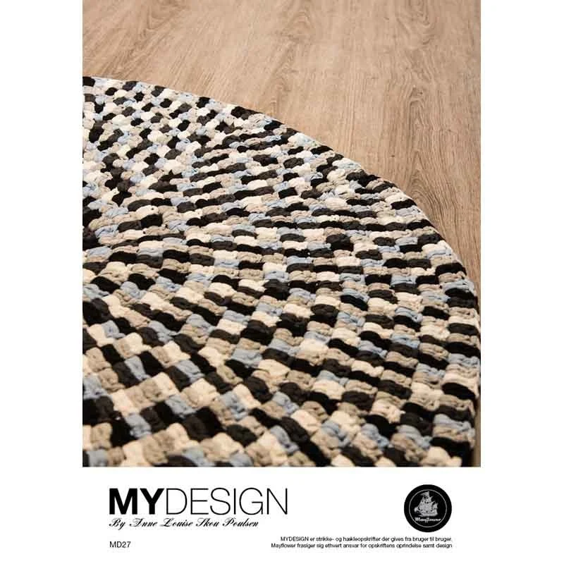 Moderne multifarvet tæppe i Mayflower Ribbon