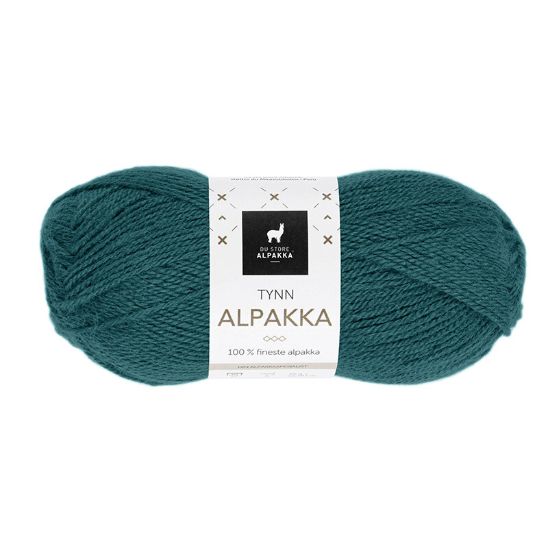 Du Store Alpakka Tynn Alpakka 145 Mørk Blågrøn