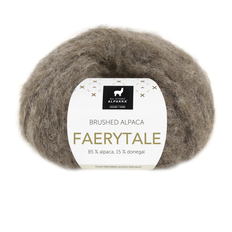 Du Store Alpakka Faerytale 817 Mørk gråbrunmeleret tweed
