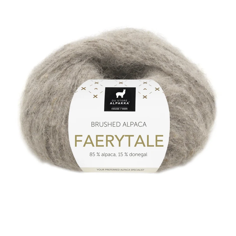 Du Store Alpakka Faerytale 816 Lys gråbrunmeleret tweed