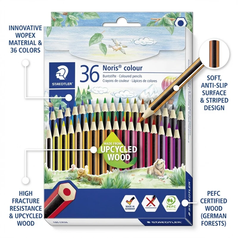 STAEDTLER Noris colour farveblyanter 36 stk – Hovedbillede lukket