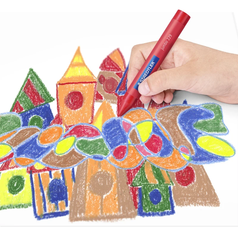 STAEDTLER Noris Club jumbo 229 voksfarver, 12 stk – Anvendelse