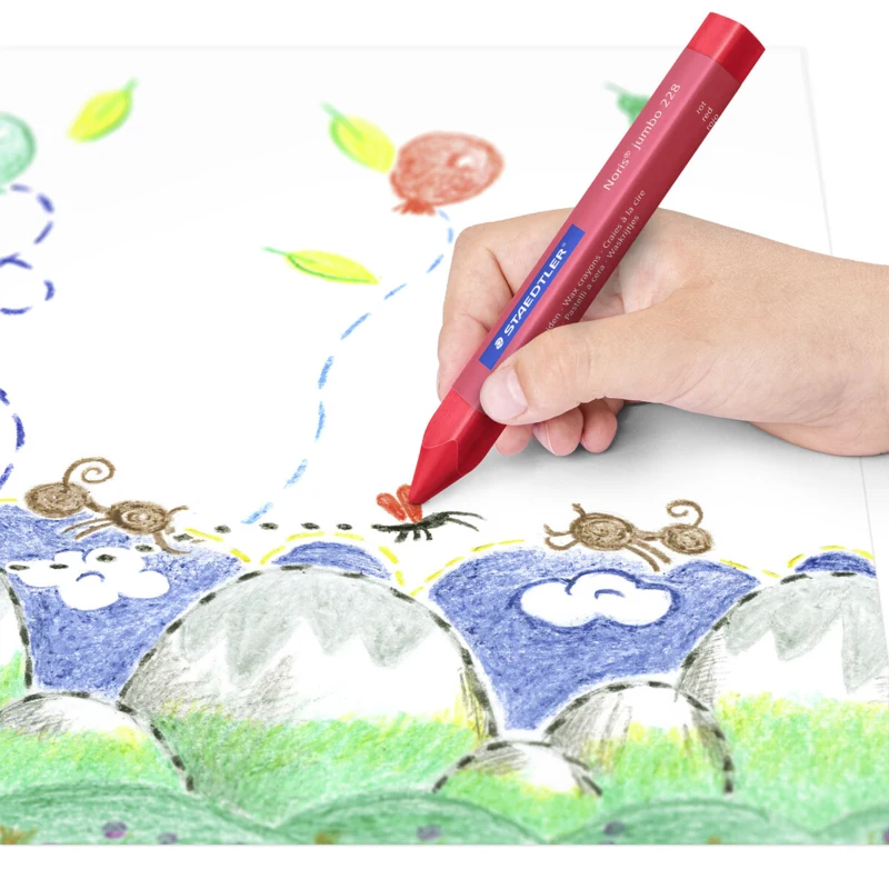 STAEDTLER Noris Club jumbo 229 voksfarver, 12 stk – Anvendelse