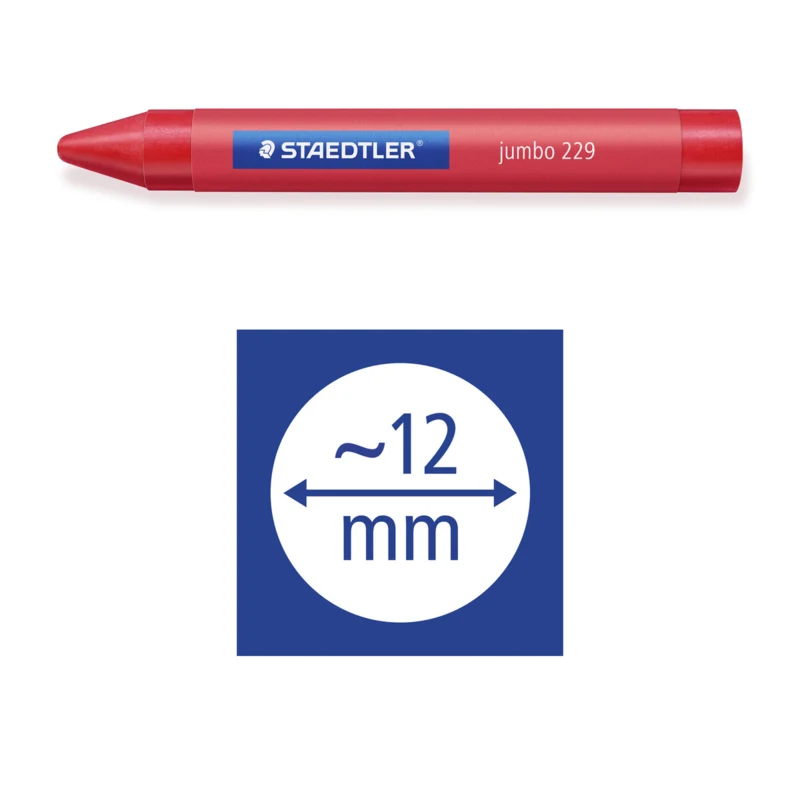 STAEDTLER Noris Club jumbo 229 voksfarver, 12 stk – Picto