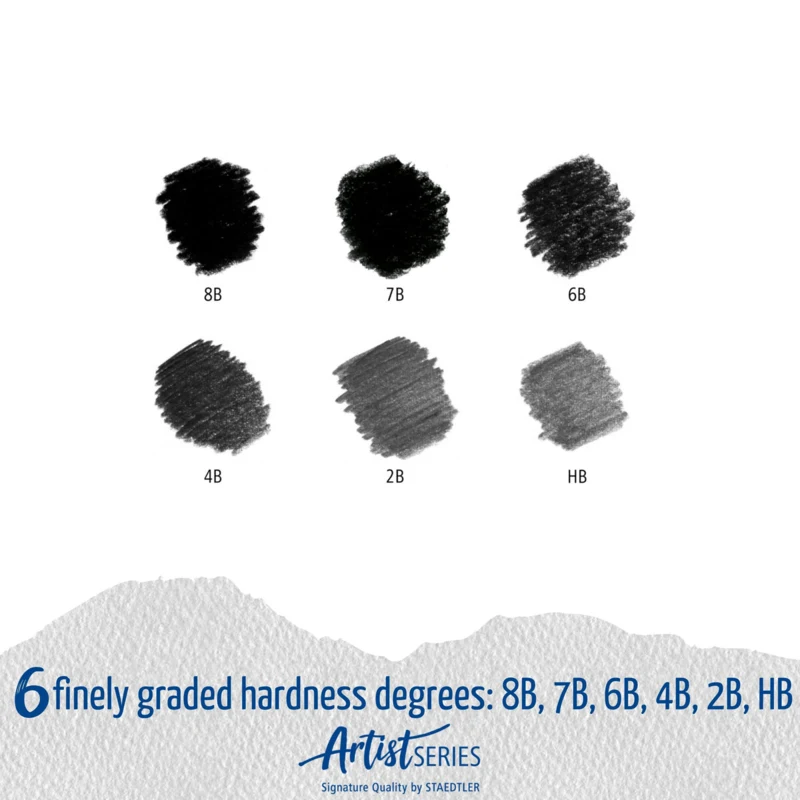 STAEDTLER Mars Lumograph tegneblyanter, 6 stk – Degree