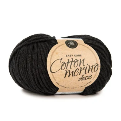 Mayflower Cotton Merino Classic 120 Sort (Uni Colour)