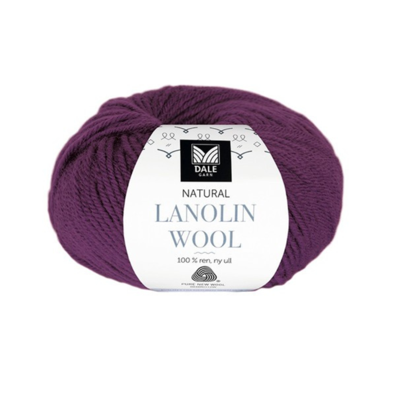 Dale Lanolin Wool 1428 Rød lilla
