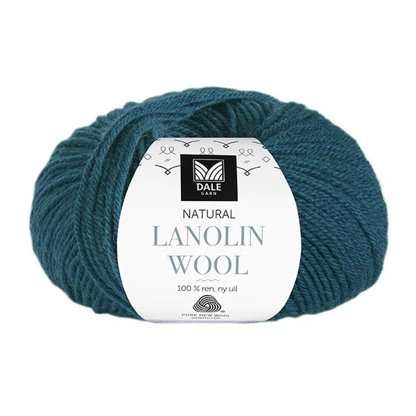 Dale Natural Lanolin Wool 1451 Mørk petrol meleret