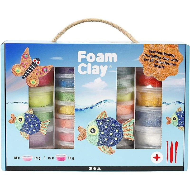 Foam Clay Gaveæske, 18x14 g + 10x35 g
