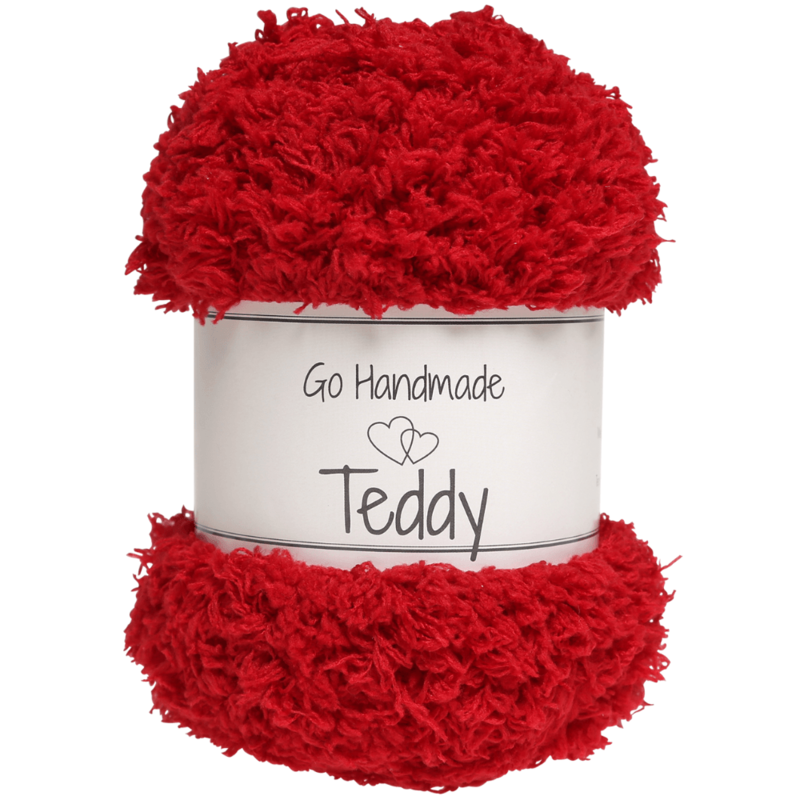 Go Handmade Teddy 17380 Varm rød