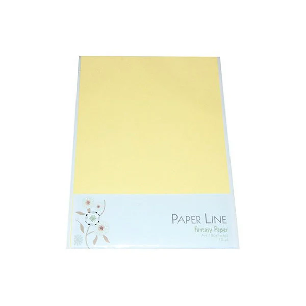 Paper Line Fantasy Karton A4, 10 stk Lysegul