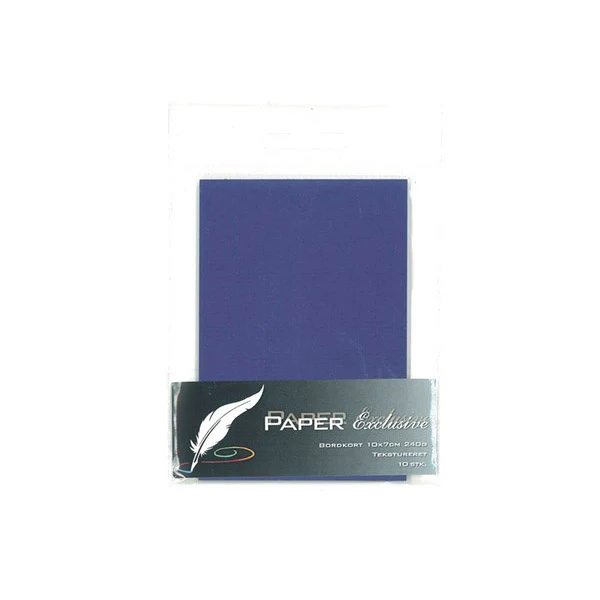 Paper Exclusive Bordkort, 240 g, 10 x 7 cm, Tekstureret, 10 stk Mørk lilla