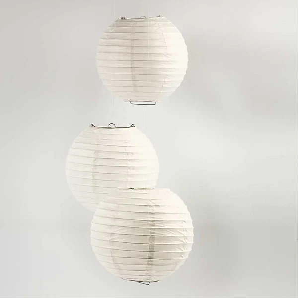 Papirlampe, 20 cm, 1 stk Hvid